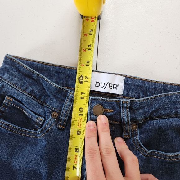 DU/ER Womens Dark Wash High Waisted Rise Skinny Jeans Stretchy Denim 26x31 - Picture 13 of 14